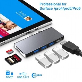 Microsoft Surface Pro 확장 도크 4K HDMI 어댑터용 USB 3.0 허브