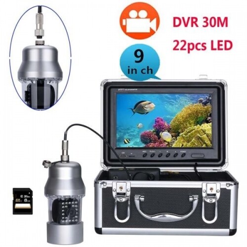 9인치 DVR레코더 수중 낚시 비디오 카메라 물고기 파인더 컬러 방수 22Led 360도 회전 가능