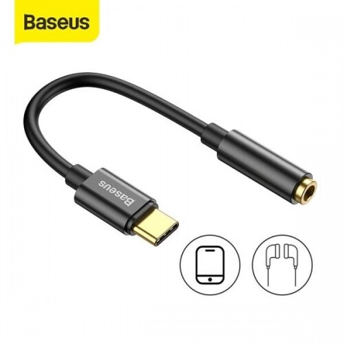 Baseus Type C / 3.5mm 이어폰 잭 AUX USB C 케이블 헤드폰 어댑터