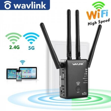 Wavlink-wifi 리피터 5Ghz 750/1200Mbps 무선 라우터 듀얼밴드 신호 증폭기