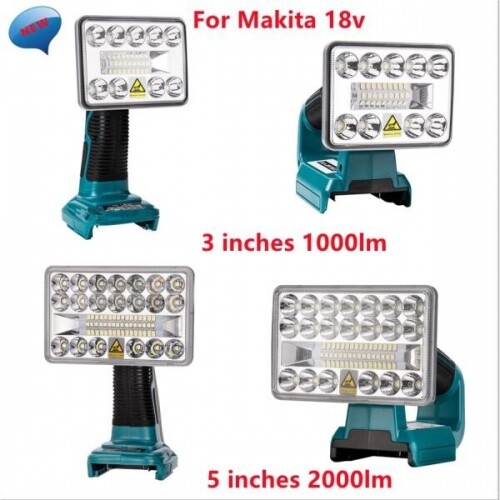 Makita LED 램프용 18V 무선 LED 작업용 플래시 라이트 USB 배터리 없음