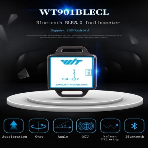 WitMotion WT901BLECL BLE 5.0 저전력 가속도계, 9축 자이로스코프+각도+자력계, 칼만 필터 포함
