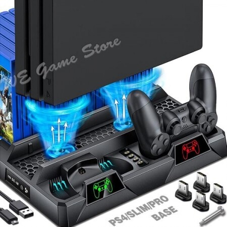 PS4/PS4 슬림/PS4 PRO 콘솔 쿨링팬 스탠드 게임패드 충전 스테이션