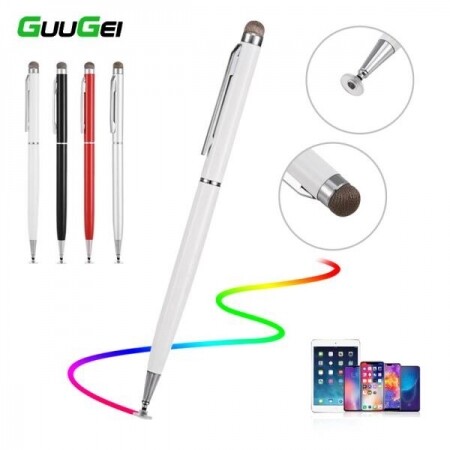 GUUGEI 범용 스마트폰용 2-in-1 스타일러스 펜 두꺼운 얇은 드로잉 커패시티브 펜