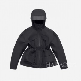 소소한 2022 봄 여성 짧은 방수 방풍 야외 재킷 후드 탑 플러스 벨벳