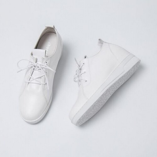 소소한 작은 흰색 신발 여성 내부 강화 두꺼운 바닥 2022 봄
