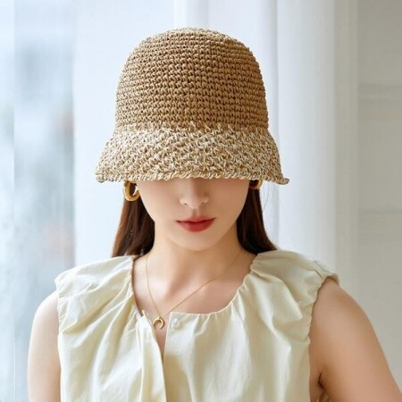소소한 밀짚 여성용 여름 해변 새로운 자외선 차단제 태양 모자