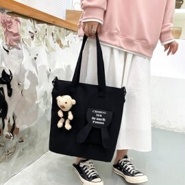 소소한 2022 신작 일본 패션 곰 캔버스 가방