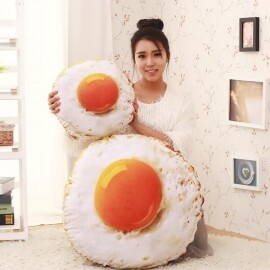 3D 쿠션 후라이 계란 베개 쓸모없는 선물