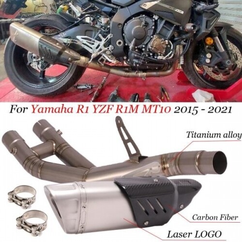 오토바이 머플러 바이크 마후라 소음기 숏관 배기파이프 튜닝용품 야마하 YZF R1 MT-10 2015 - 2020