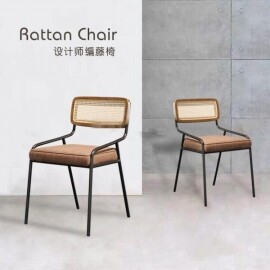 카페 인테리어로 좋은 라탄 체어 등받이 예쁜 의자