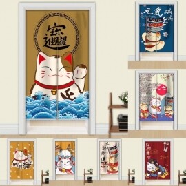 일본 고양이 노렌 커튼 인테리어 소품 파티션