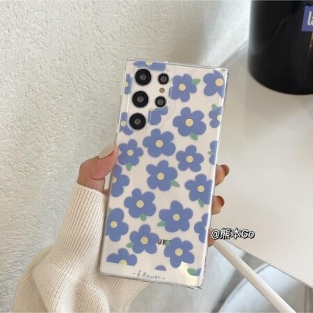 최신 갤럭시S22휴대폰케이스 꽃보양 S22 울트라 케이스 S22 플러스 실리콘 명품 케이스
