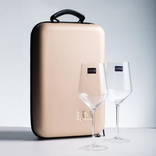 명품 휴대용 레드 와인잔 가방 수제 선물용 크리스탈 와인 글라스 샴페인 잔 가방 캠핑전용술잔