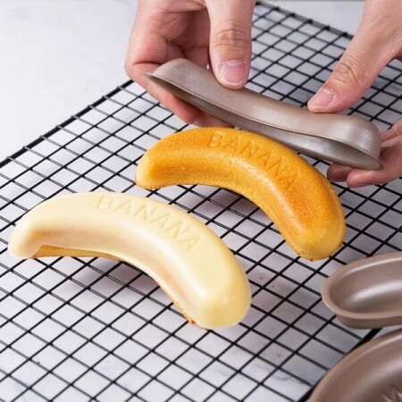 홈바나나팬 마들렌만들기 바나나틀 프렌치 베이커 오븐 바나나 틀 모양 베이킹 도구