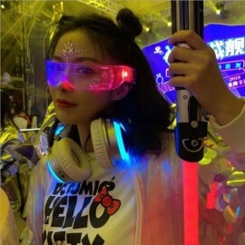 발강 안경 패션 LED 남여공용 틱톡 더우인 안경 흠뻑쇼 고글 워터밤 고글 투명 고글 물안경 수경