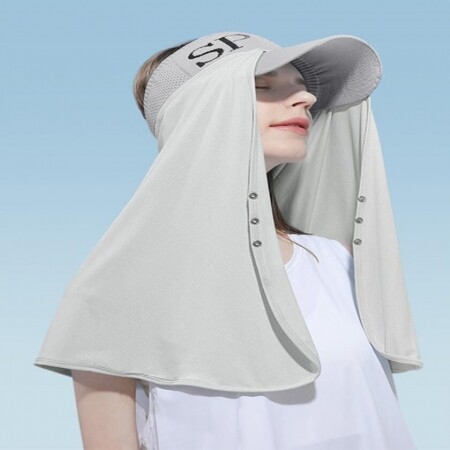 여성용 캠핑 등산 얼굴가리는모자 얼굴 뒷목 가리개 햇빛가리는 작업용 모자 뒷목가리는모자 UV 차단 모자
