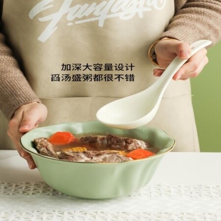 1+1 일본 세라믹 명품 큰 숟가락 먹방 국물 숟가락 일식 중식 수저 모밀 소바 마라탕 도자기 우동 스푼
