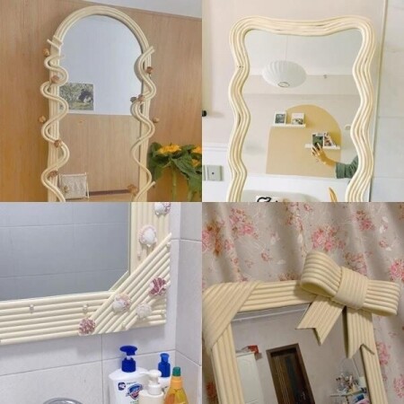 홈 인테리어 DIY 거울 장식 재료 패키지 수제 거울 테두리 리폼 자체 접착 폼 거울 홈인테리어 테두리 보완