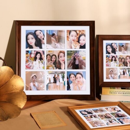 프리미엄 9관 유리액자 커플 우정 가족 사진 액자 9관액자 웨딩 사진 DIY 만들기