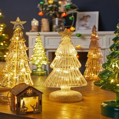 5종 미니 탁상 LED 무드등 북유럽 크리스마스 장식 데코 소품 전구 미니 트리 나무 장식용품 인테리어