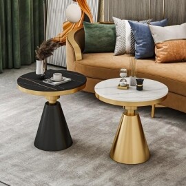 이탈리안 현대 디자이너 라운드 북유럽 대리석 테이블 미니 원형 협탁 멀티 탁자 프레임 커피 테이블