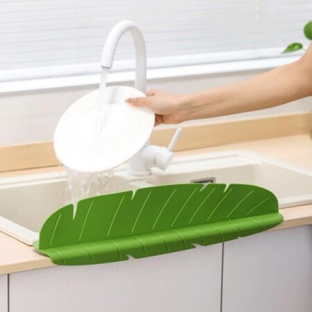 2개세트 싱크커버물막이 싱크대물받이 PVC 설거지 물막이 물튀김방지 물튐 커버 칸막이 방수 스트랩