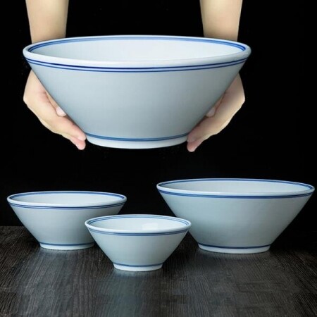 중국식 수프 그릇 신상 명품 우등 그릇 특대 도자기 대형 면기 라면 라멘 우동 냉면 대용량 밥그릇 국그릇