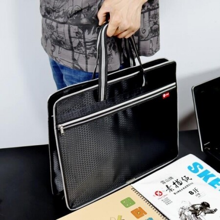 A3 8K 대형 파일 가방 대용량 a3도면가방 방수 노트북 컴퓨터 아트 가방 휴대용 파일 클립 가방 휴대용
