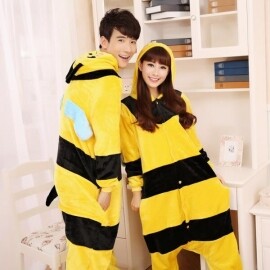 꿀벌 코스프레 특이한 반티 축제의상 파티복 동물잠옷 홈웨어 커플 남여공용 바퀴벌레반티