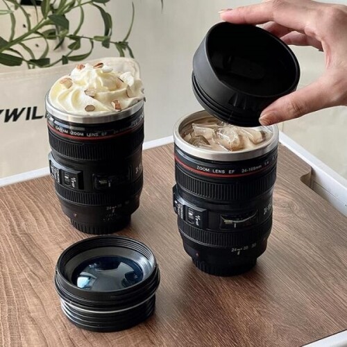 신기한물병 렌즈 카메라 모양 컵 잔 텀블러 SLR 디자인 특이한 카메라 커피컵 인테리어 집들이 선물