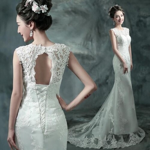 슬림 피쉬테일 의상 결혼 셀프 웨딩 드레스 스튜디오 소품