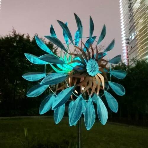 정원 태양광 조명 금속공예 풍차 바람개비 장식 소품