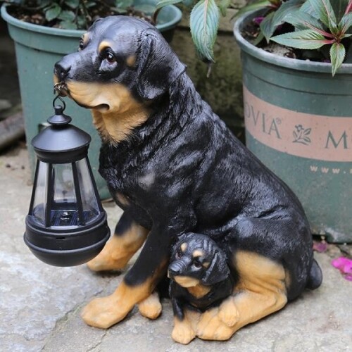 귀여운 강아지 댕댕이 정원 조명 장식 소품 원예 램프