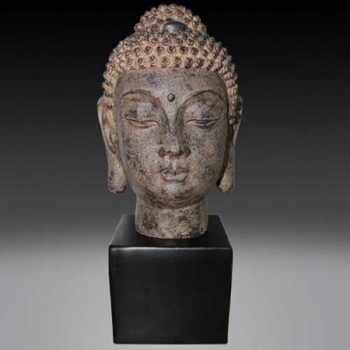 불교 부처님 빈티지 레트로 종교 불교용품 불상 부처 석가모니 머리 장식