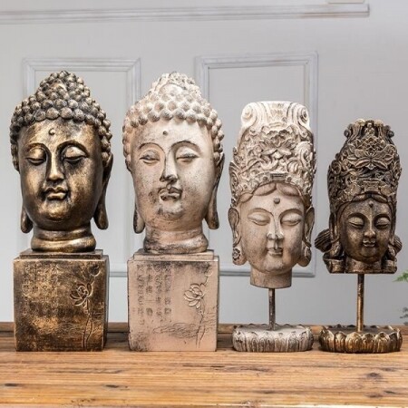 불교용품 여래상 불상 부처님 머리 인테리어 불교 장식