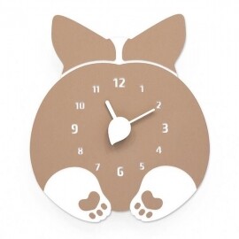 귀여운 댕댕이 웰시코기 동물 엉덩이 벽걸이 시계 인테리어 벽시계 장식
