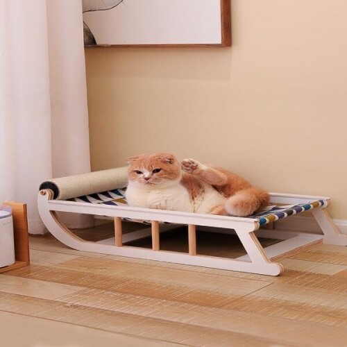 귀여운 고양이 침대 썰매 반려묘 해먹 쿠션 방석