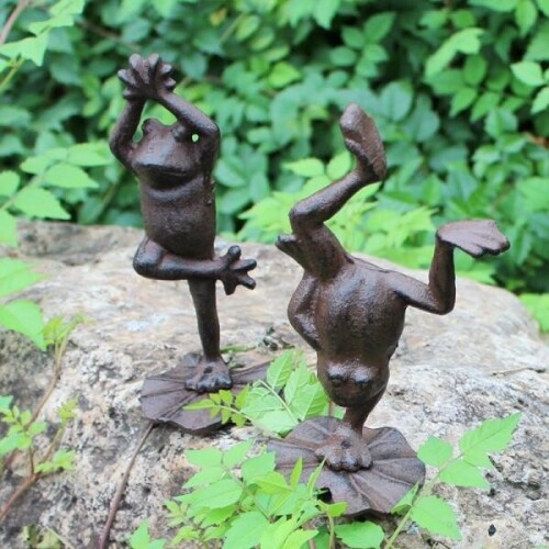 북유럽 레트로 빈티지 정원 조경 개구리 장식 동물 금속공예 장식품