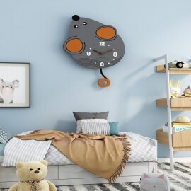 어린이방 침실 마우스 케릭터 인테리어 벽걸이 시계 벽시계