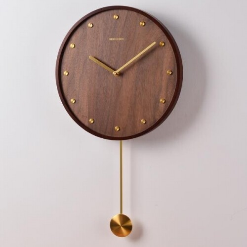 일본식 모던 심플 인테리어 나무 벽걸이 거실 시계 벽시계