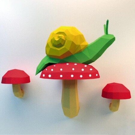예쁜 동물 달팽이 종이 조립 DIY 벽장식 인테리어 소품