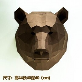 귀여운 곰 불곰 인테리어 종이 벽장식 인테리어 소품 DIY 3D동물 장식품
