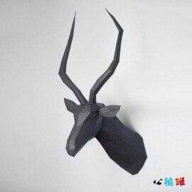 임팔라 사슴 동물 3D 종이 벽장식 인테리어 장식 소품