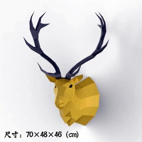 엘크 사슴 종이 3D 인테리어 동물 장식 벽장식 소품