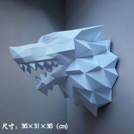 늑대 인테리어 벽장식 헌팅 트로피 매장 3D 동물 DIY 장식소품