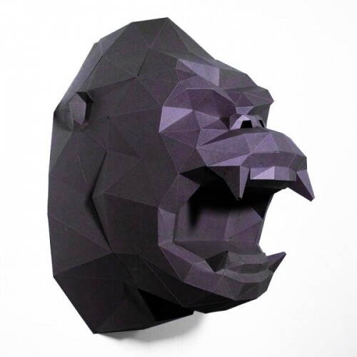 고릴라 3D 동물 종이 인테리어 킹콩 장식 소품 DIY 헌팅트로피
