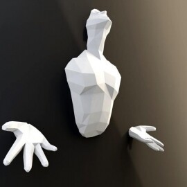 북유럽 모던 추상 조각상 인테리어 벽장식 3D 입체 종이 장식