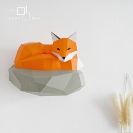 여우 DIY 3D 인테리어 동물 입체 벽장식 소품 공예 장식품