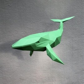 귀여운 북유럽 3D 고래 인테리어 DIY 종이 동물 장식 소품